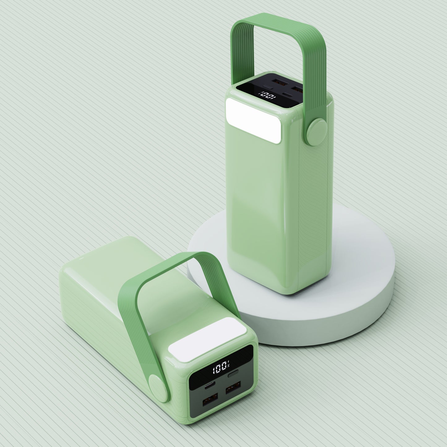 ITC-T2348,60000mAh Portable Power Bank, PD 65W Fast Charge with LED Light & Carry Handle