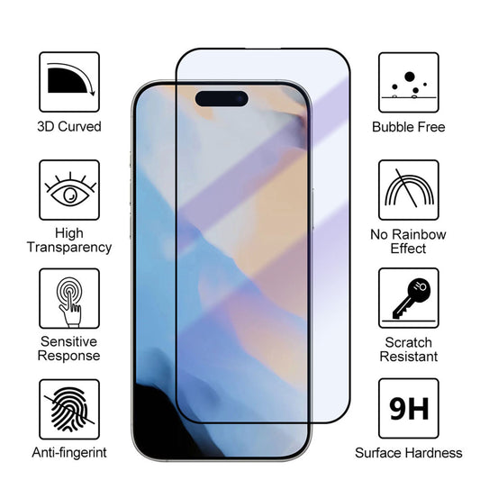 2X Strengthen Electroplating CSG High Alumina Tempered Glass for iPhone 13-17 Series