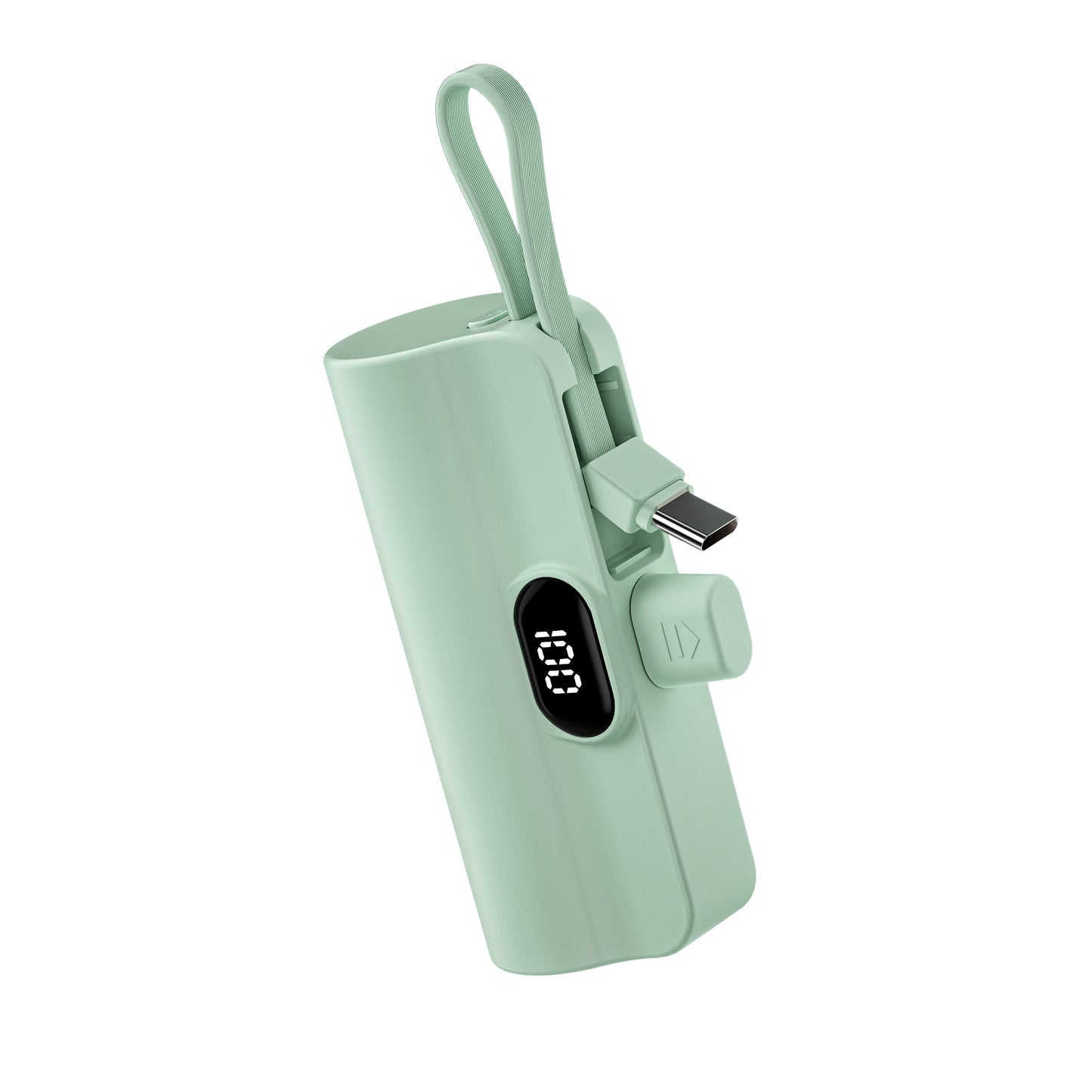 ITC-CP03, 5000mAh Ultra-Compact Plug-in Power Bank, 3 Interfaces, Built-in Cable, Optional Type-C / Lightning