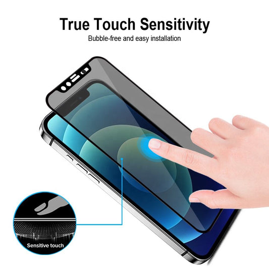 0.4mm Boundless Large Arc 26° Anti-Spy Tempered Glass Screen Protector For iPhone 12-17 Series