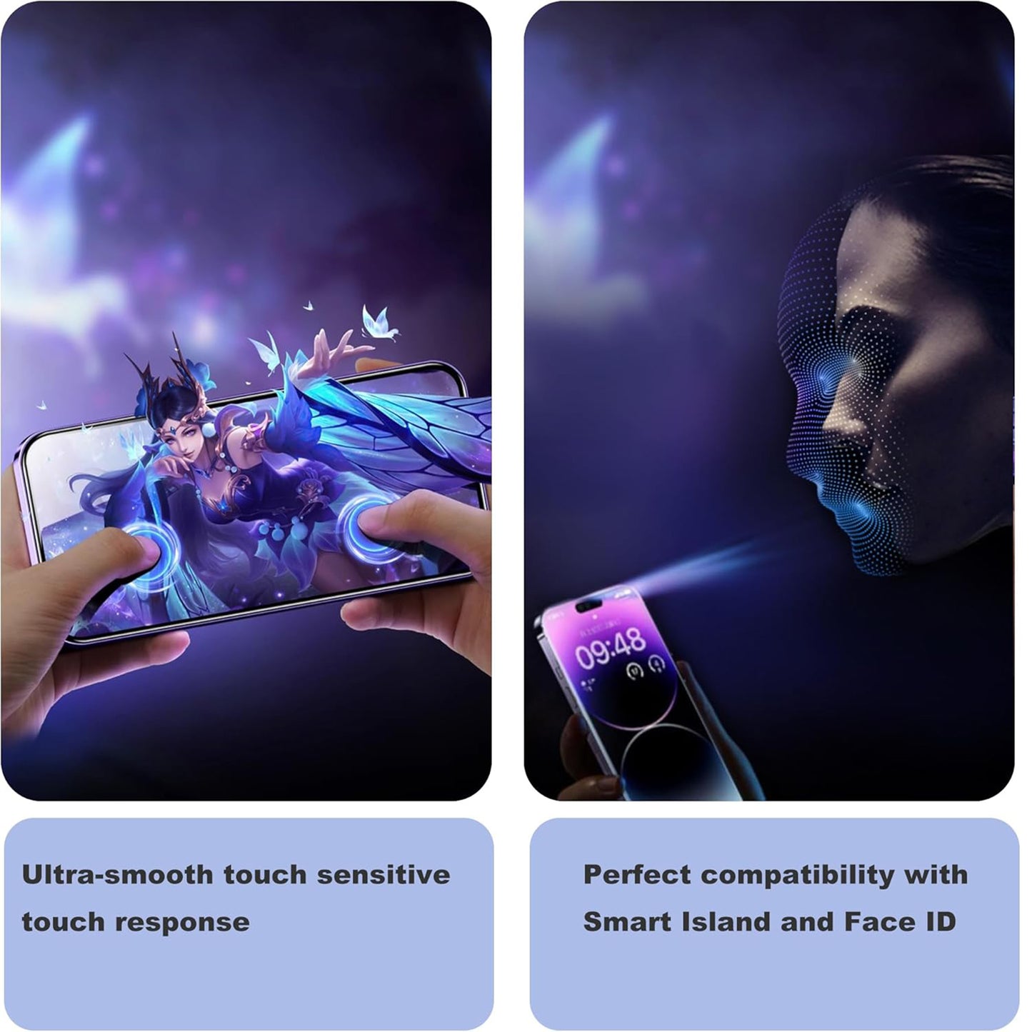 2X Strengthen 360° HD Anti-Spy Tempered Glass Screen Protector For iPhone 13-17 Series
