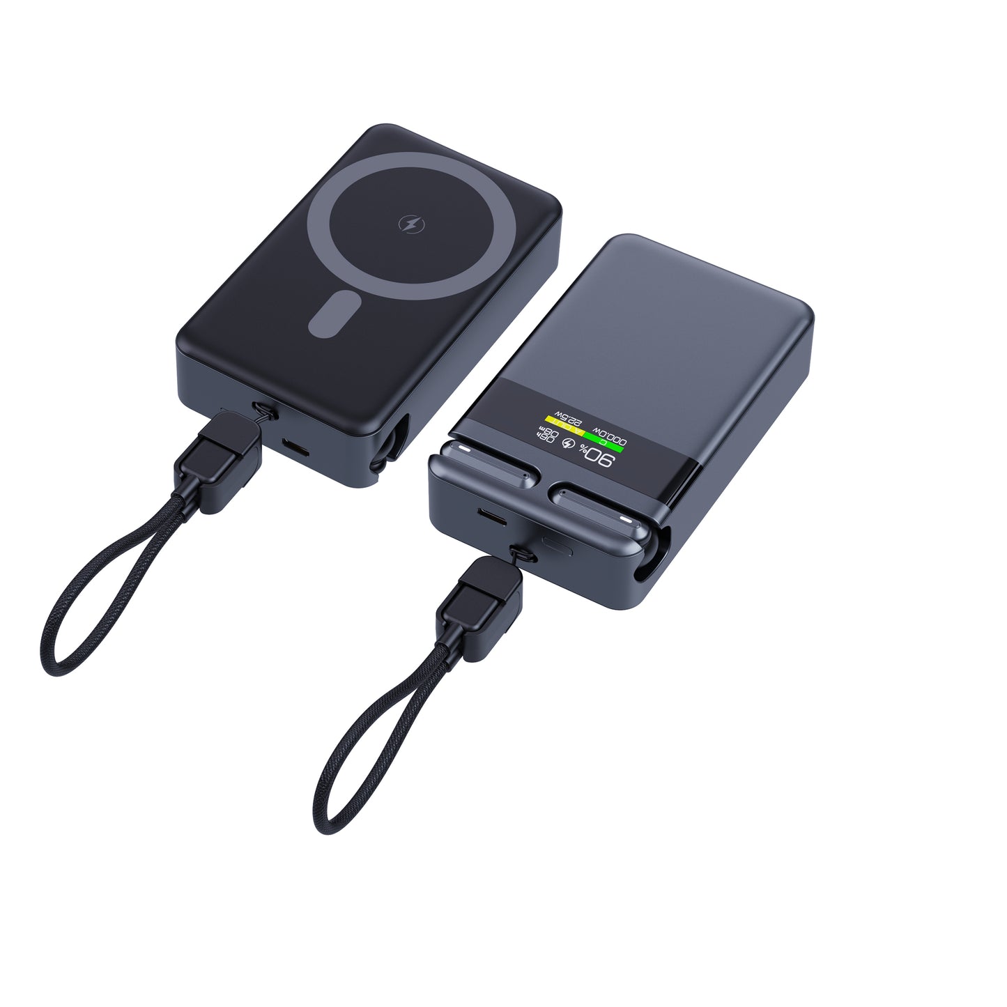 ITC-PBW02,10000mAh 22.5W+15W Wireless Power Bank with Built-in TWS Earbuds