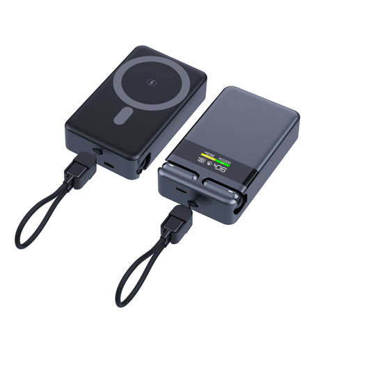 ITC-PBW02,10000mAh 22.5W+15W Wireless Power Bank with Built-in TWS Earbuds