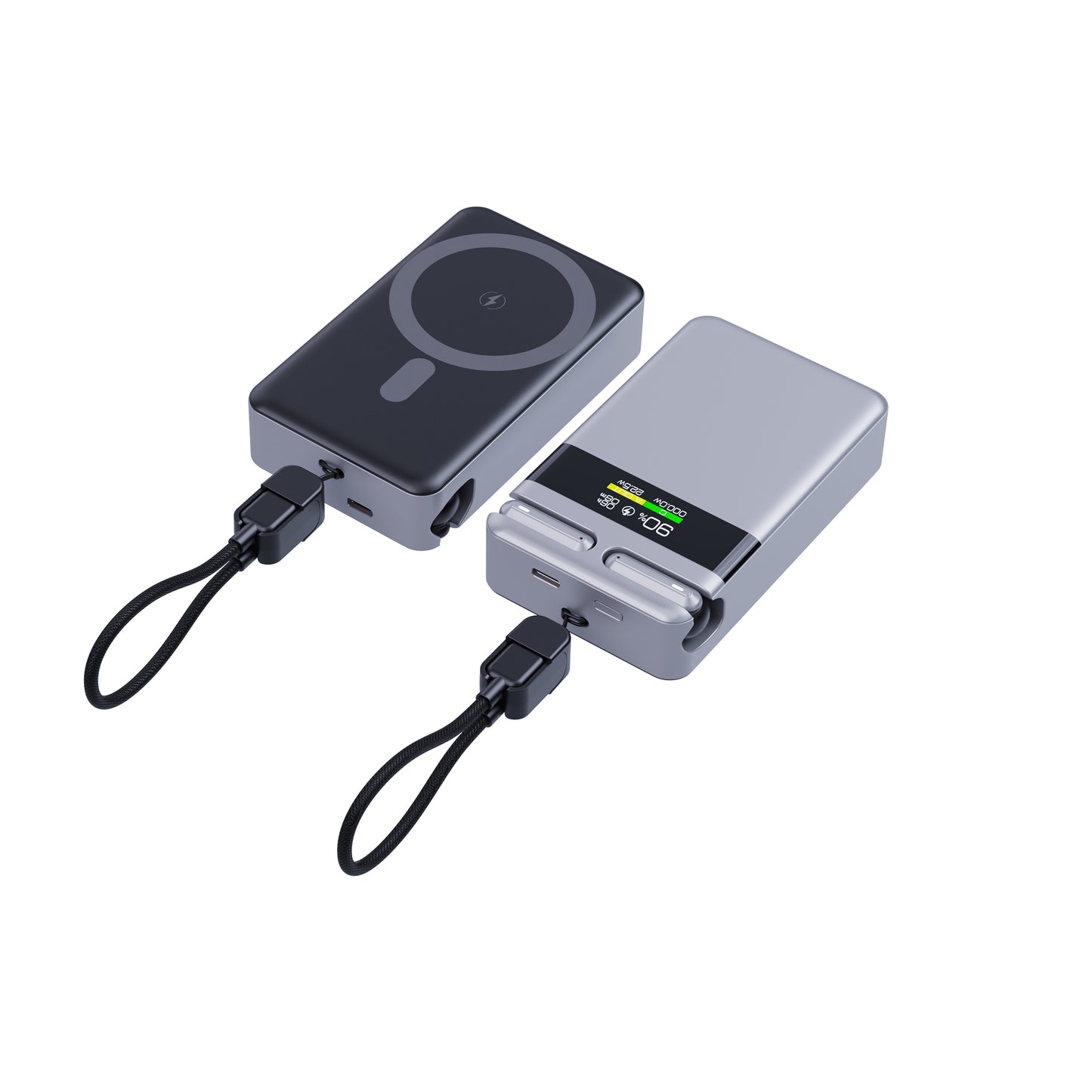 ITC-PBW02,10000mAh 22.5W+15W Wireless Power Bank with Built-in TWS Earbuds