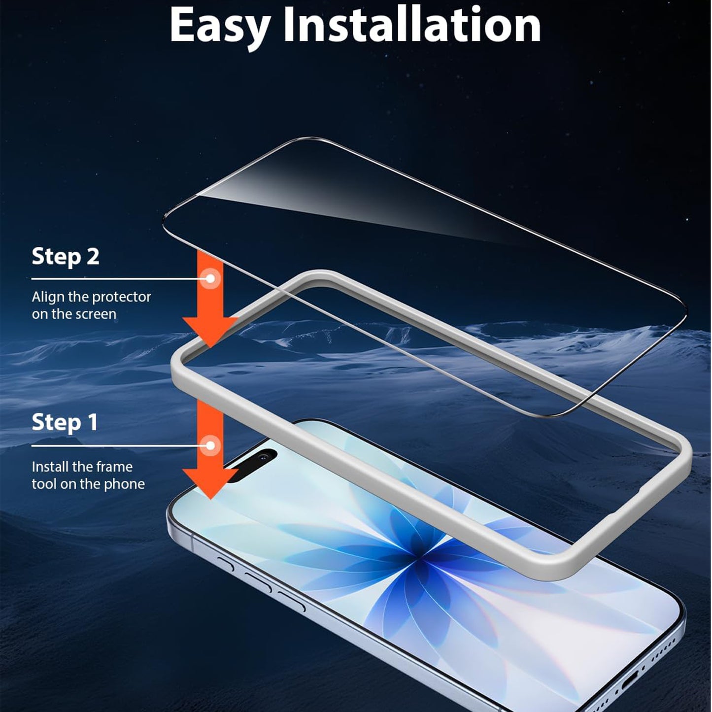 3A Anti-Glare Matte Tempered Glass Screen Protector, 94% High Transmittance for iPhone 13-17 Series
