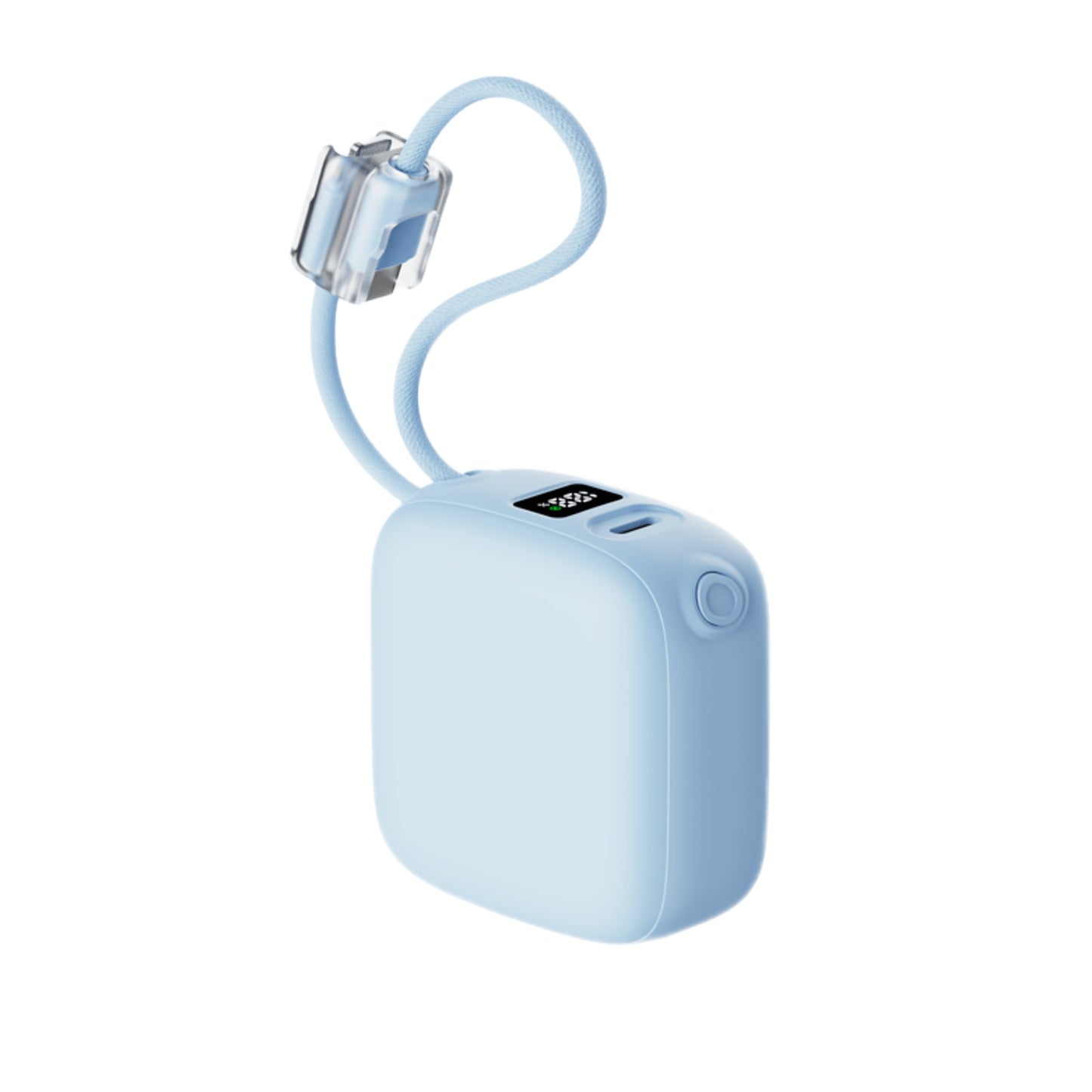 ITC-V15，10000mAh Mini Power Bank, 22.5W Fast Charge with LED & Built-in Cables