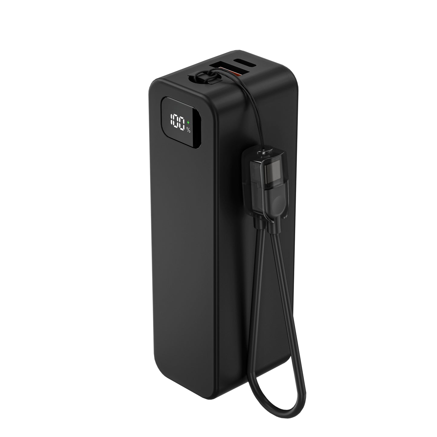 ITC-AC01， 5000mAh Power Bank with AC Plug, Lanyard Cable & LED Display