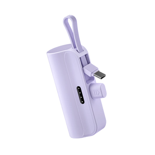ITC-CP02， 5000mAh Ultra-Compact Plug-in Power Bank, 3 Interfaces, Built-in Cable, Optional Type-C / Lightning