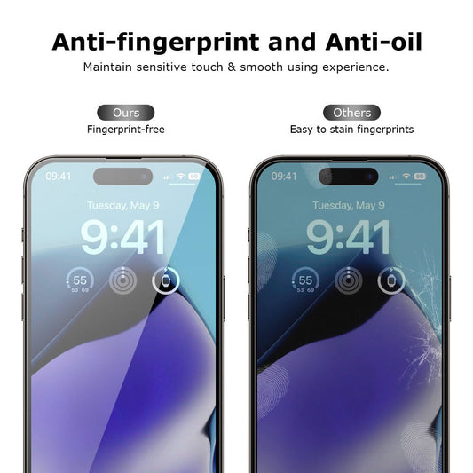2X Strengthen 0.25mm Ultra-thin Ultra-narrow Bezel 26° Anti-Spy Tempered Glass for iPhone 13-17 Series