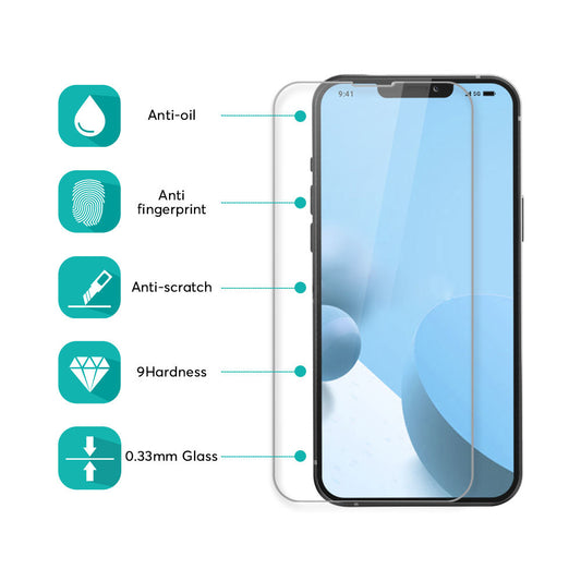 0.4mm Boundless Large Arc HD Tempered Glass Screen Protector For iPhone 12-17 Series