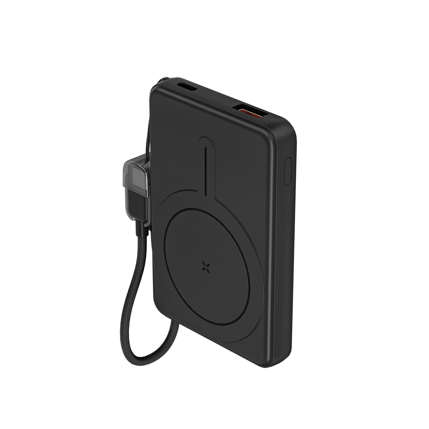ITC-MAC05D，5000mAh Slim Power Bank with LED Display, 22.5W Fast Charge, 15W Wireless & Lanyard Cable