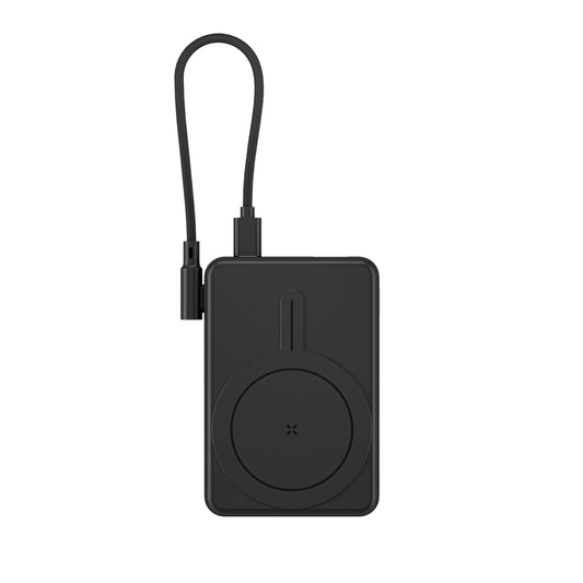 ITC-MACC05D，5000mAh Slim Power Bank with LED Display, 22.5W Fast Charge, 15W Wireless &  Detachable Dual Type-C Lanyard