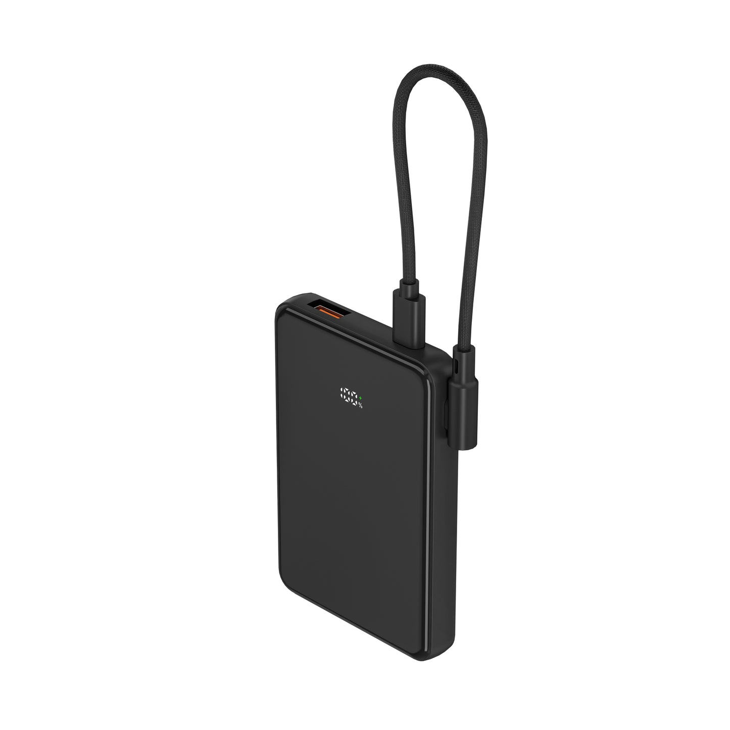 ITC-MACC05D，5000mAh Slim Power Bank with LED Display, 22.5W Fast Charge, 15W Wireless &  Detachable Dual Type-C Lanyard