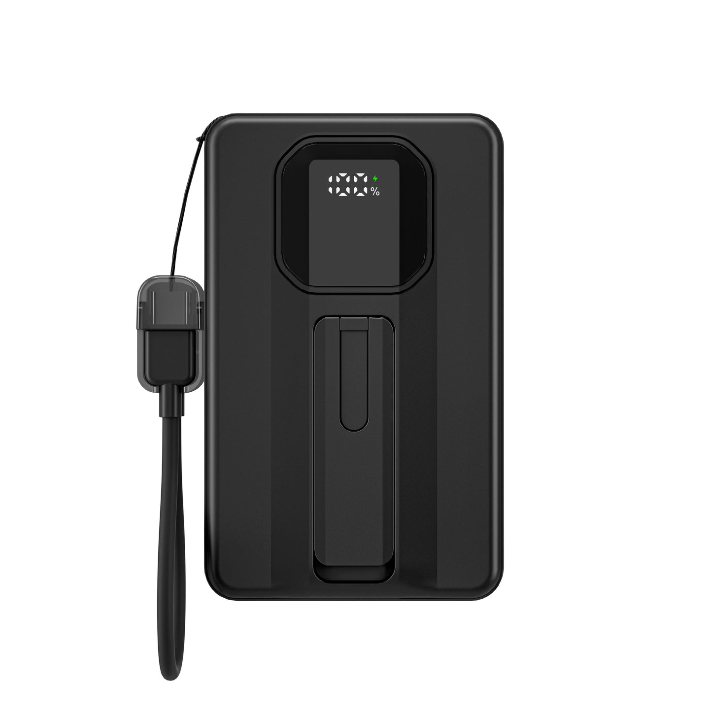 ITC-MACC10DH，10000mAh Power Bank with 15W Wireless Charging, 22.5W Fast Charge, Built-in Cable & Stand