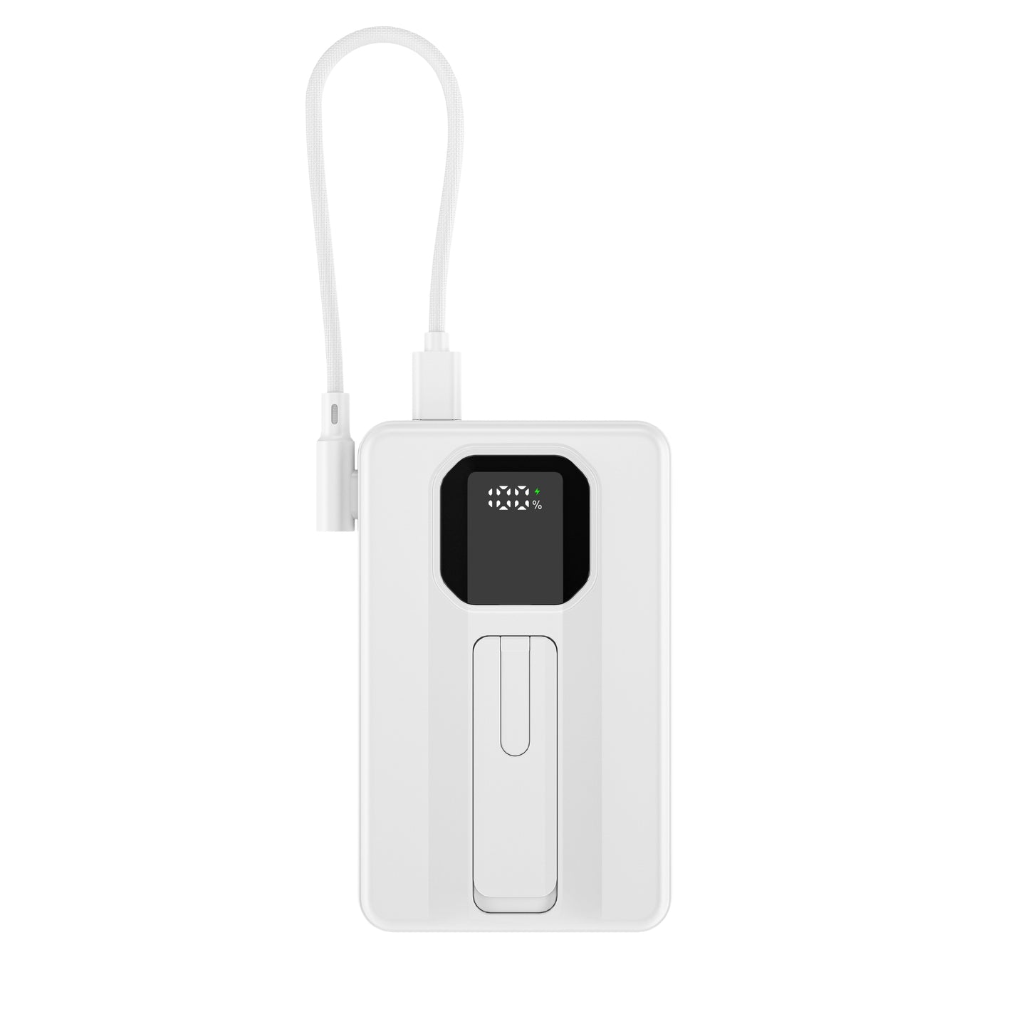 ITC-MACC10LH，10000mAh Power Bank with 15W Wireless Charging, 22.5W Fast Charge, Detachable Cable & Stand
