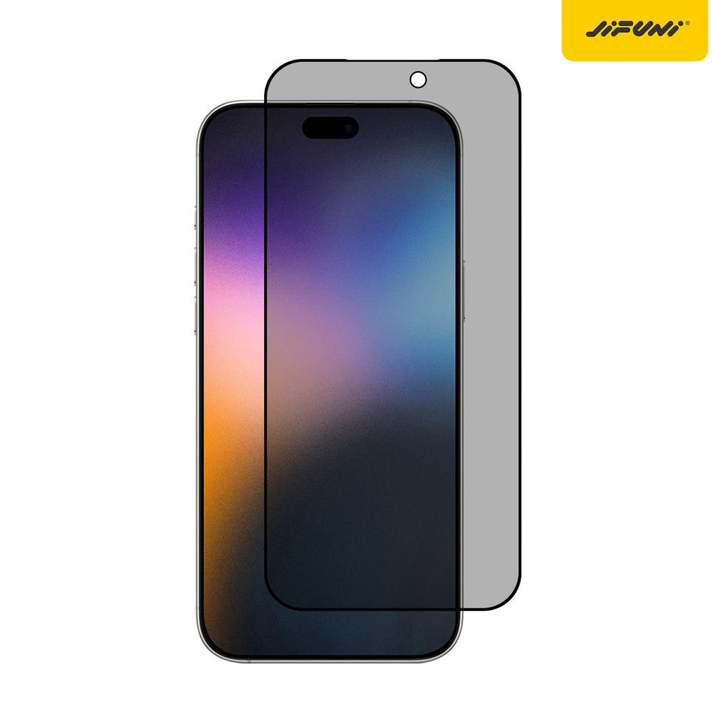 2X Vibrant 3M 28° Holographic Anti-Spy Tempered Glass Screen Protector for iPhone 13-17 Series