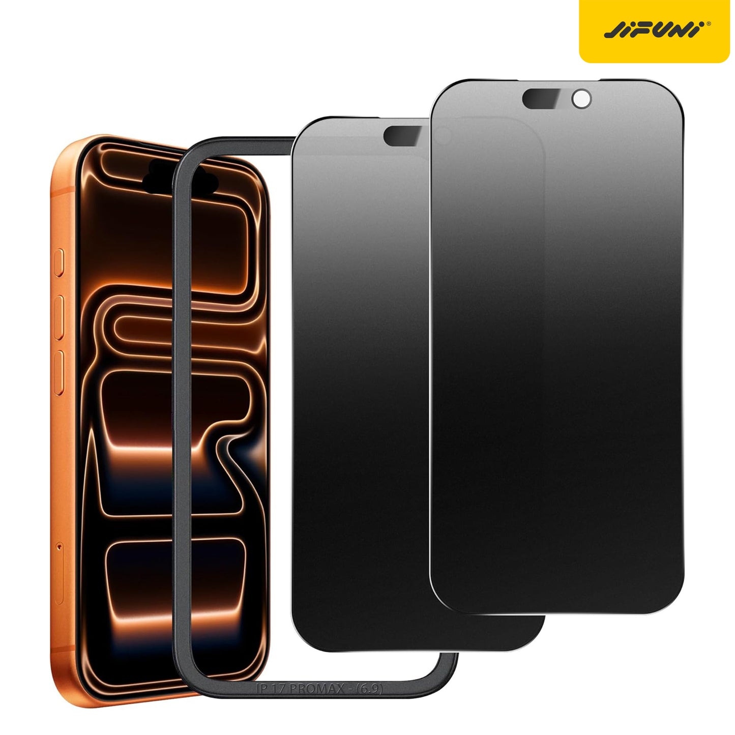 2X Strengthen 360° HD Anti-Spy Tempered Glass Screen Protector For iPhone 13-17 Series