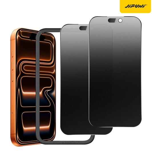 2X Strengthen 360° HD Anti-Spy Tempered Glass Screen Protector For iPhone 13-17 Series