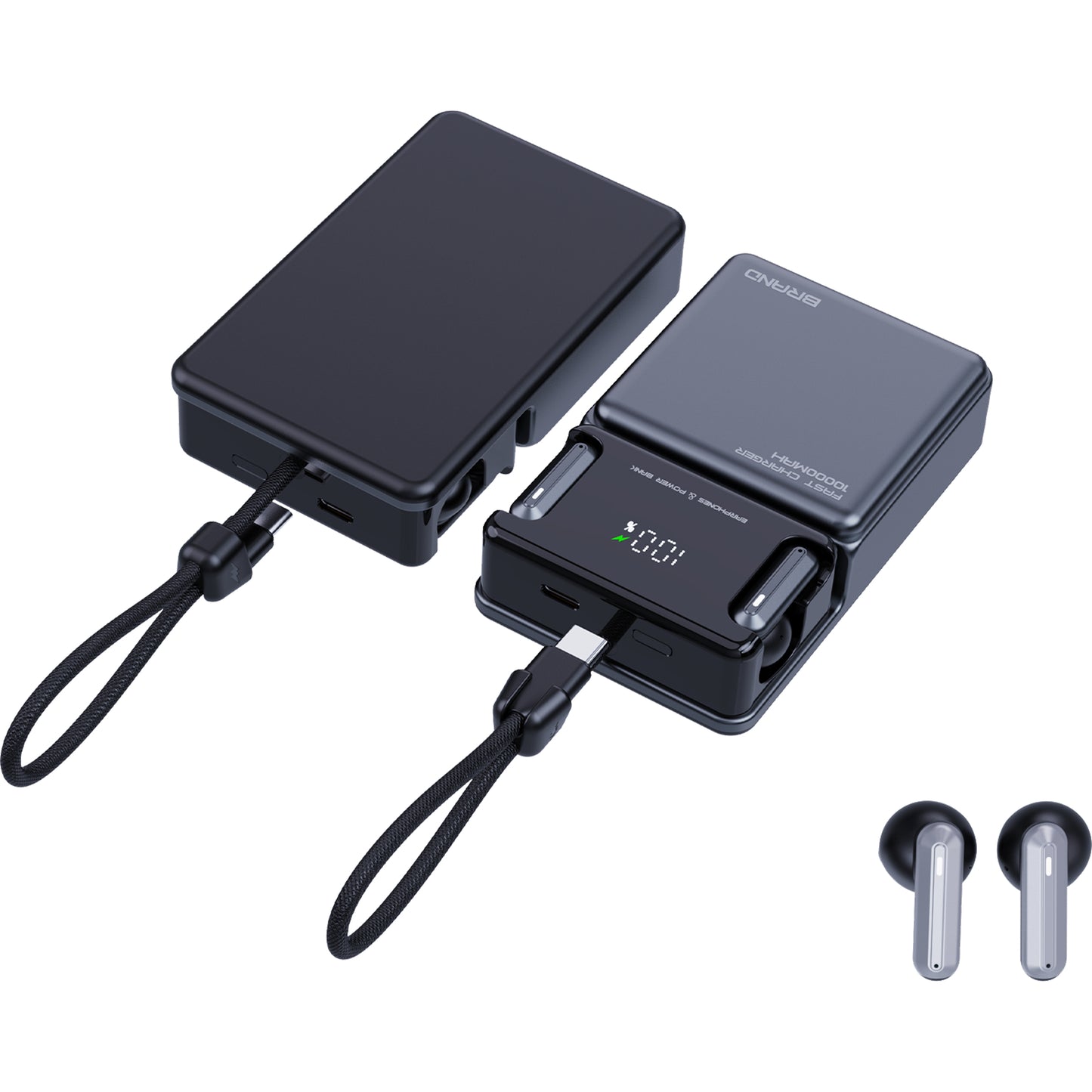 ITC-PBW01,10000mAh 22.5W Power Bank with Built-in TWS Earbuds