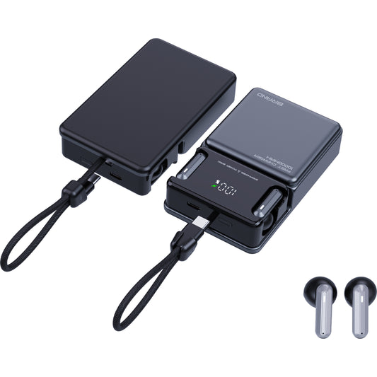 ITC-PBW01,10000mAh 22.5W Power Bank with Built-in TWS Earbuds