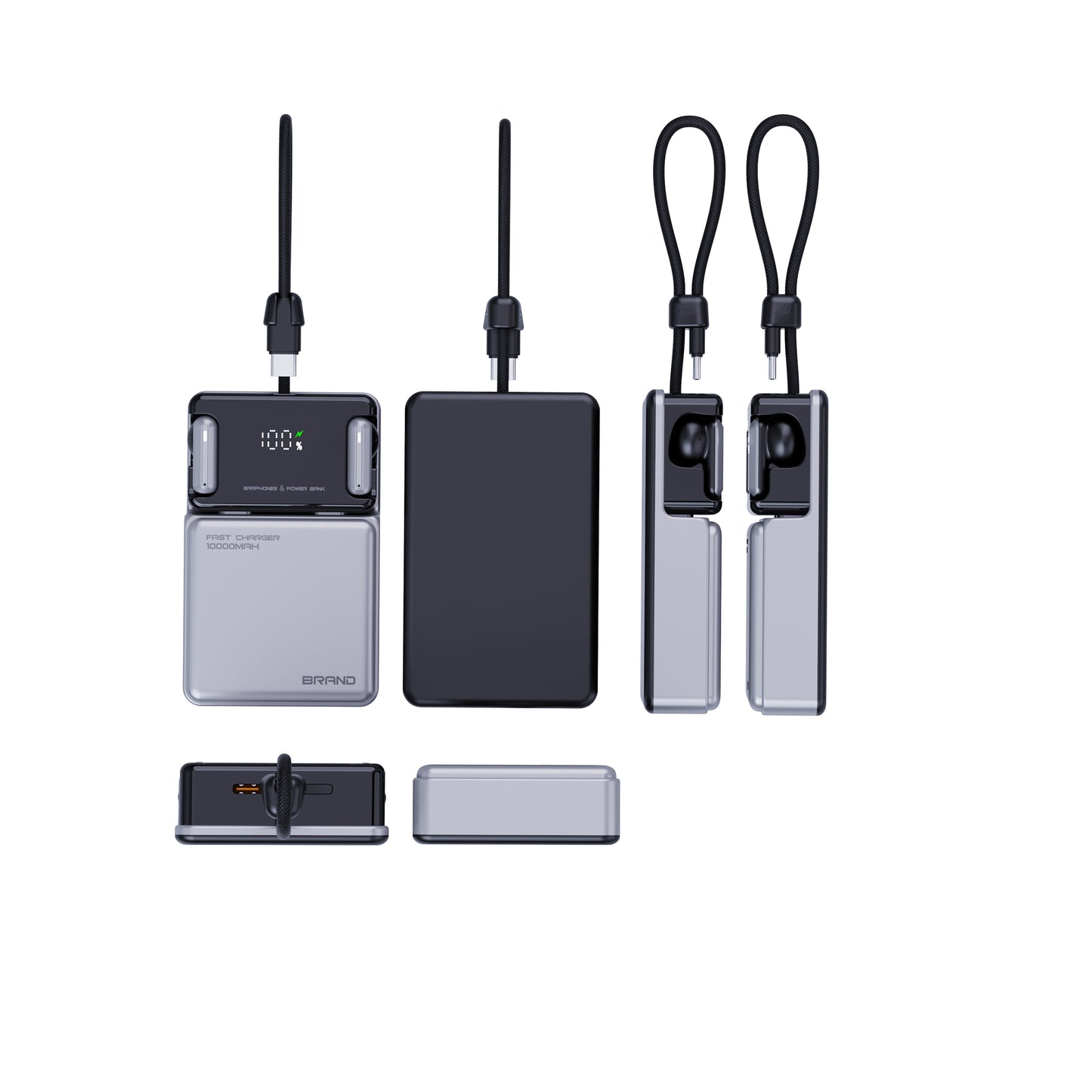 ITC-PBW01,10000mAh 22.5W Power Bank with Built-in TWS Earbuds