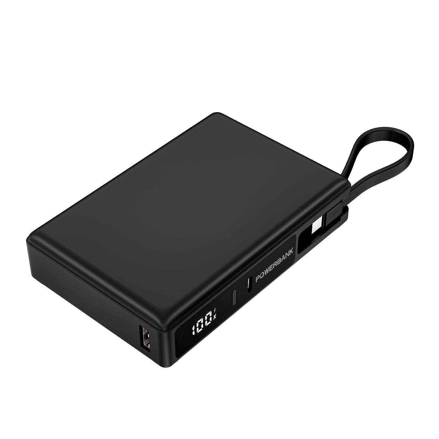 ITC-T2431， 20000mAh 35W Fast Charge Power Bank with Built-in Cable & LED Display