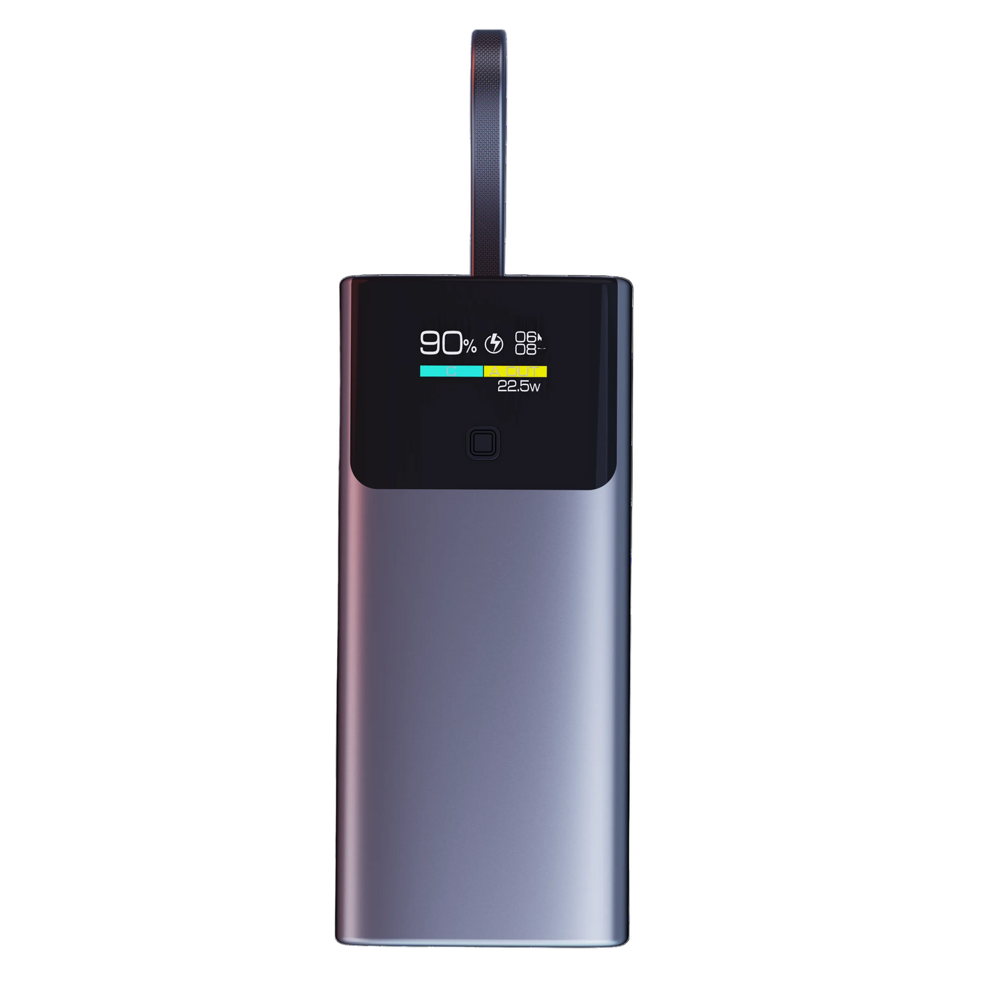 ITC-T2411， 10000mAh Power Bank with Smart Display, Anti-Fingerprint, 22.5W Fast Charge & Built-in Type-C Cable